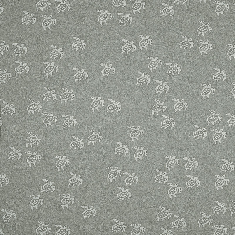 Painted Turtles Indoor Outdoor fabric in sea salt color - pattern number 175892 - by Schumacher in the Steel Magnolia collection