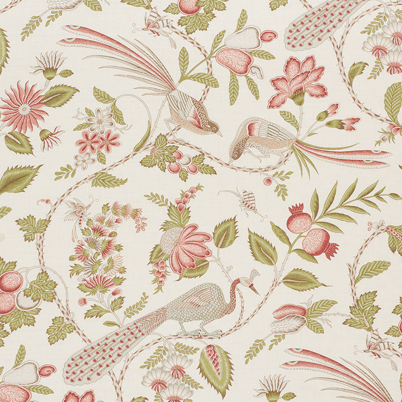 Campagne fabric in mineral and rose color - pattern number 175954 - by Schumacher in the Country Chic collection