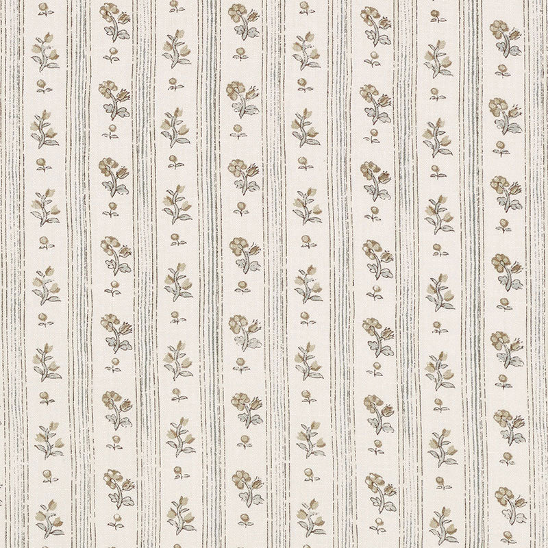 Cabanon Stripe fabric in fawn color - pattern number 175962 - by Schumacher in the Country Chic collection