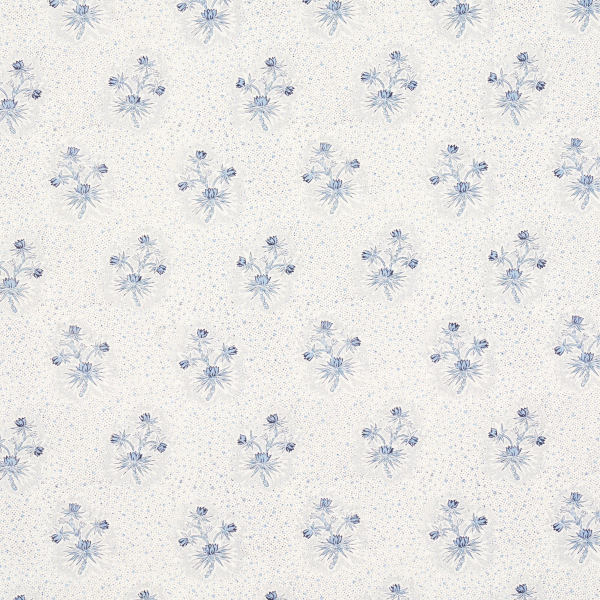 Cassis Floral fabric in bleu color - pattern number 175971 - by Schumacher in the Country Chic collection