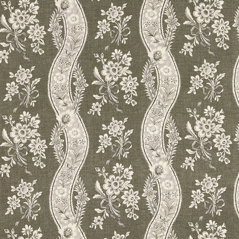 Le Castellet fabric in brun color - pattern number 175983 - by Schumacher in the Country Chic collection