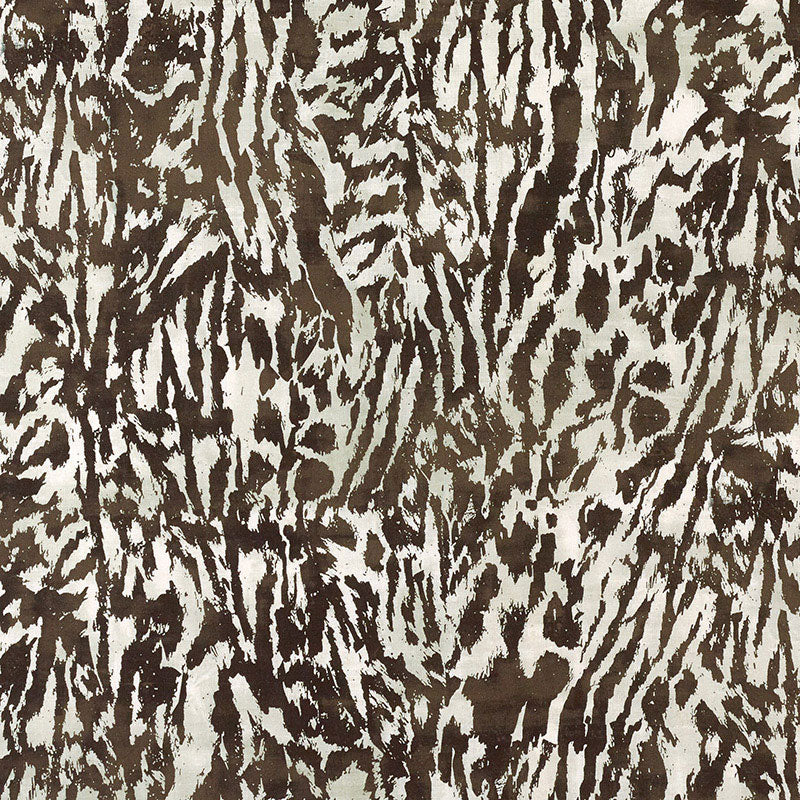 Feline fabric in darkwood color - pattern number 175992 - by Schumacher in the Celerie Kemble collection