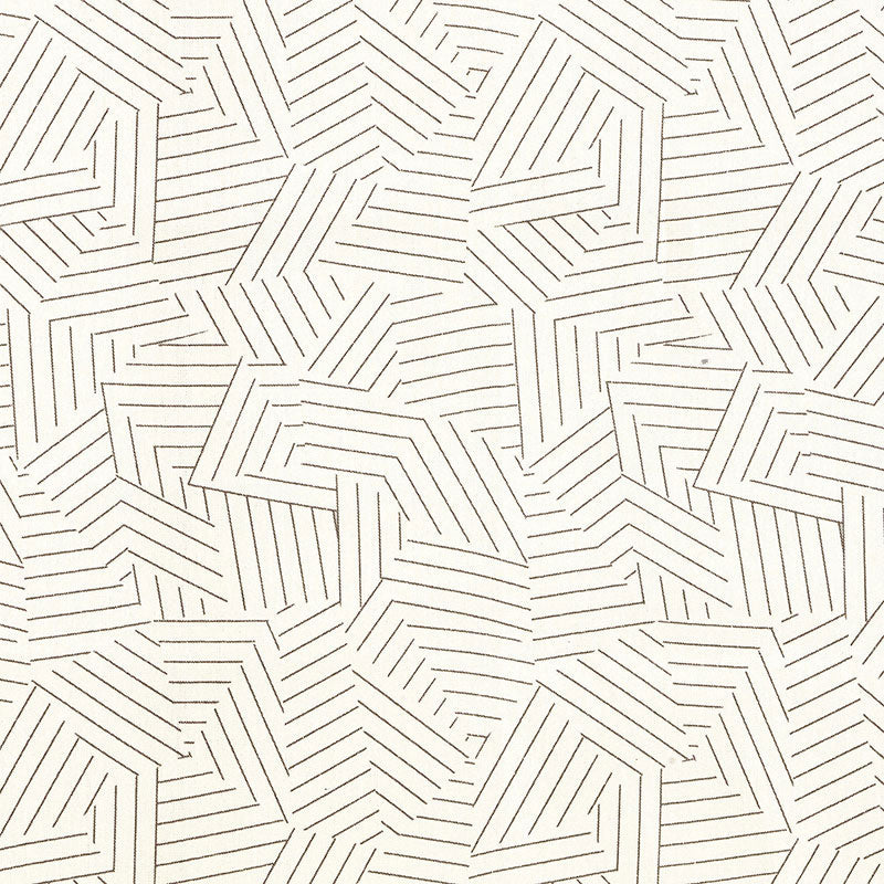Deconstructed Stripe fabric in greige color - pattern number 176053 - by Schumacher in the Miles Redd collection