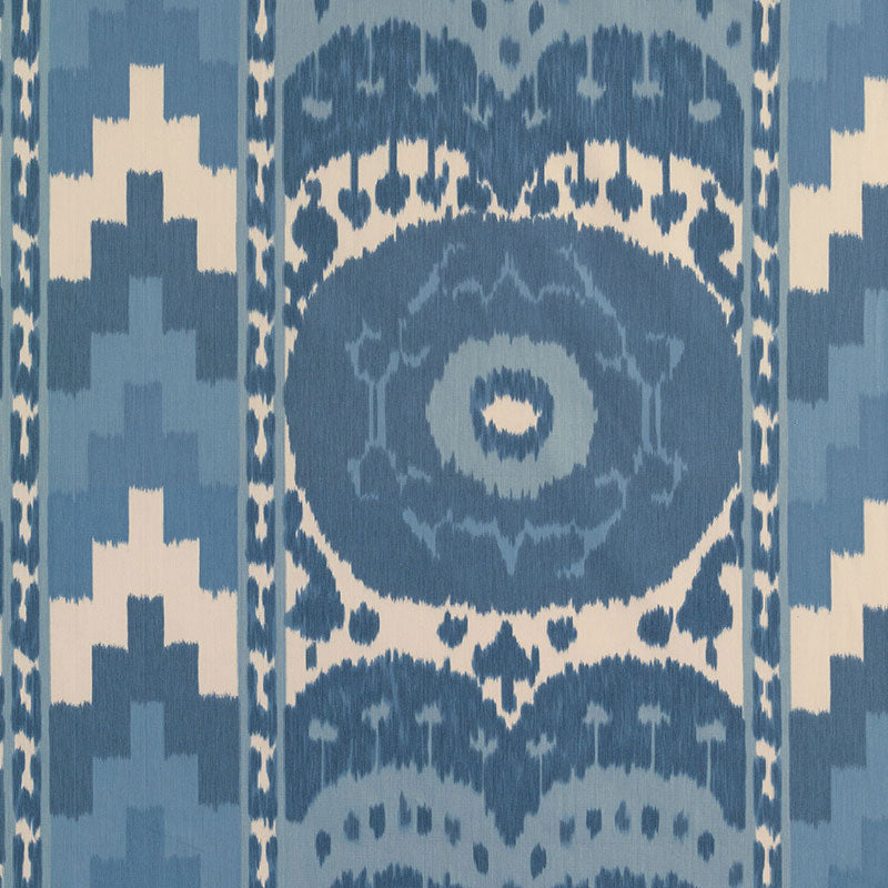 Samarkand Ikat II fabric in porcelain color - pattern number 176062 - by Schumacher in the Ikat Collection collection