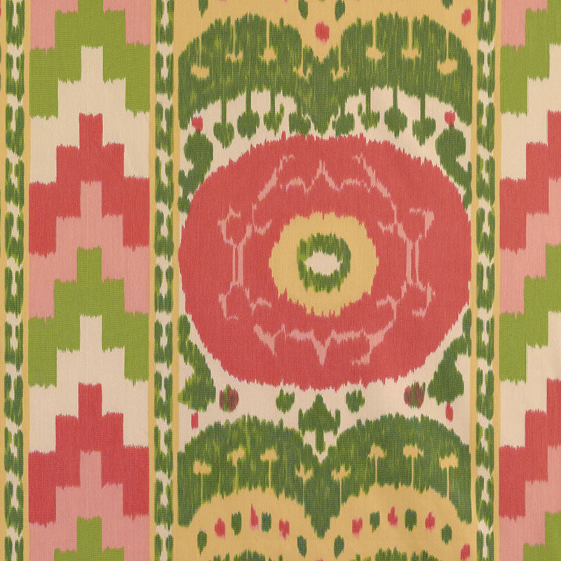 Samarkand Ikat II fabric in watermelon color - pattern number 176063 - by Schumacher in the Ikat Collection collection