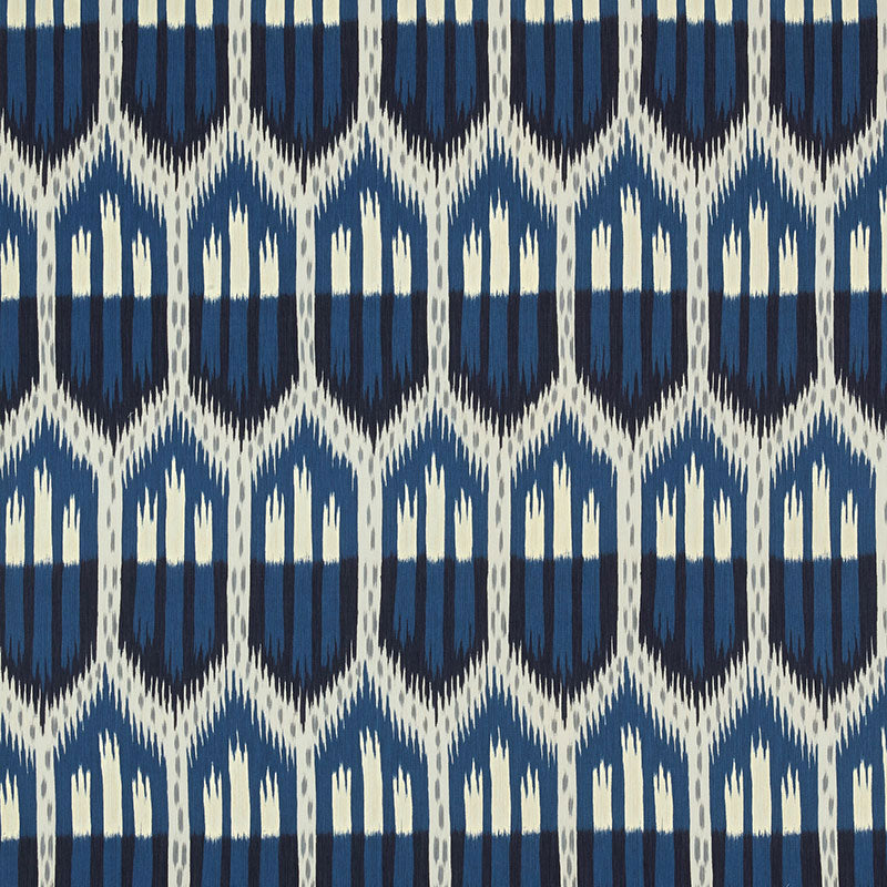 Bukhara Ikat fabric in indigo color - pattern number 176084 - by Schumacher in the Ikat Collection collection