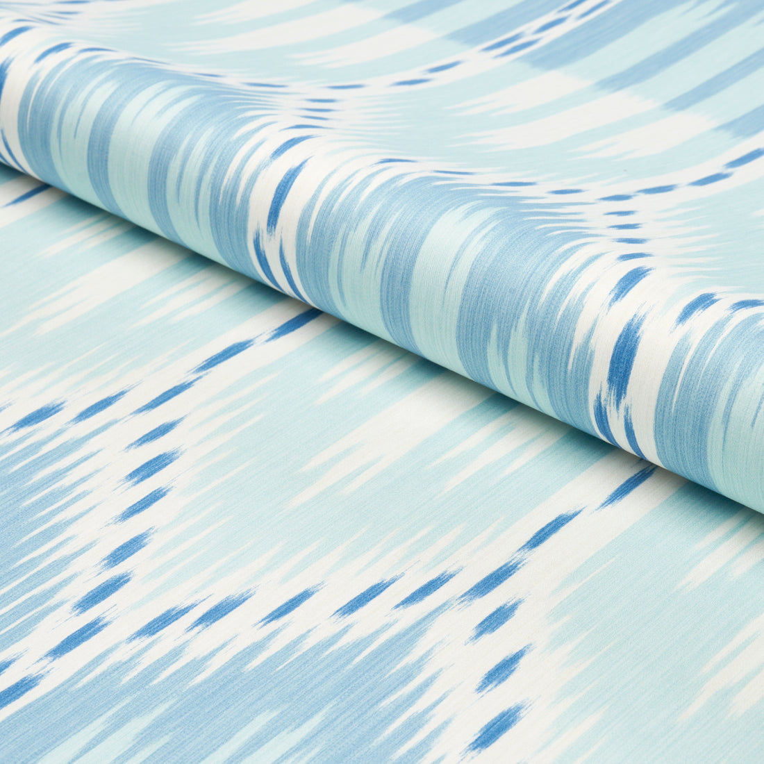 Bukhara Ikat fabric in sky and aqua color - pattern number 176085 - by Schumacher in the Ikat Collection collection