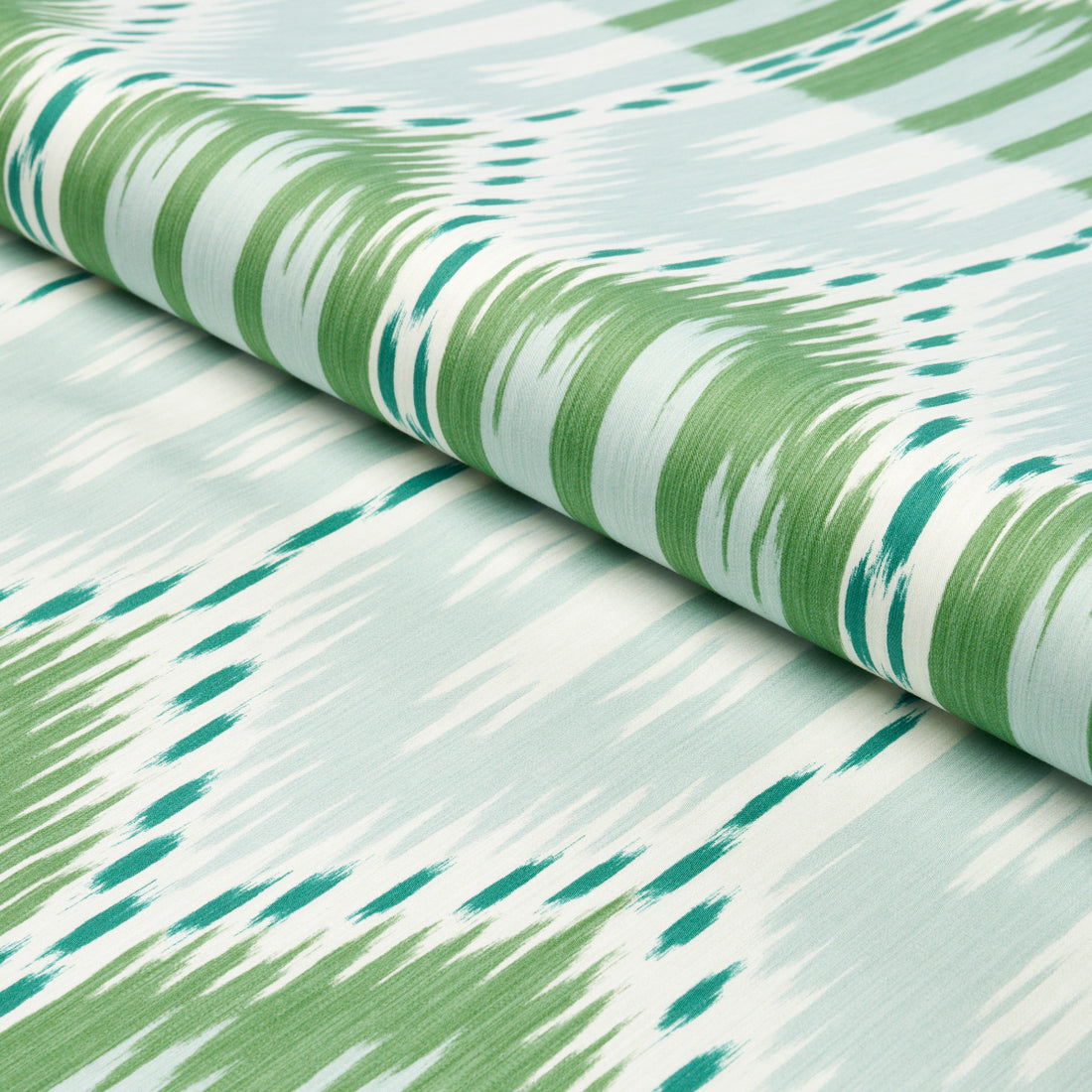 Bukhara Ikat fabric in mineral and leaf color - pattern number 176086 - by Schumacher in the Ikat Collection collection