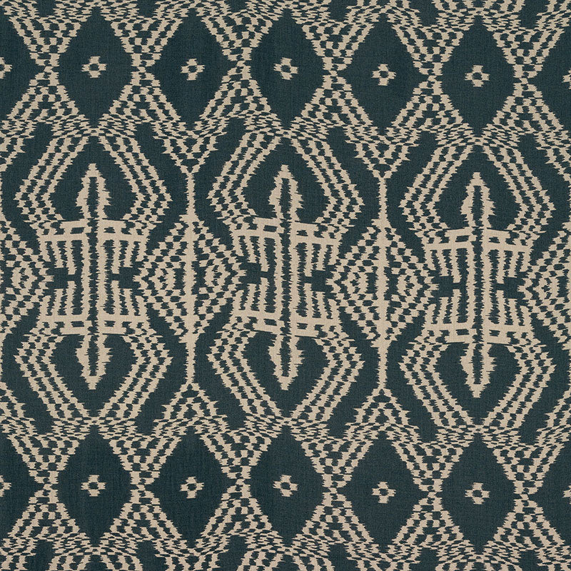 Asaka Ikat fabric in charcoal color - pattern number 176094 - by Schumacher in the Ikat Collection collection