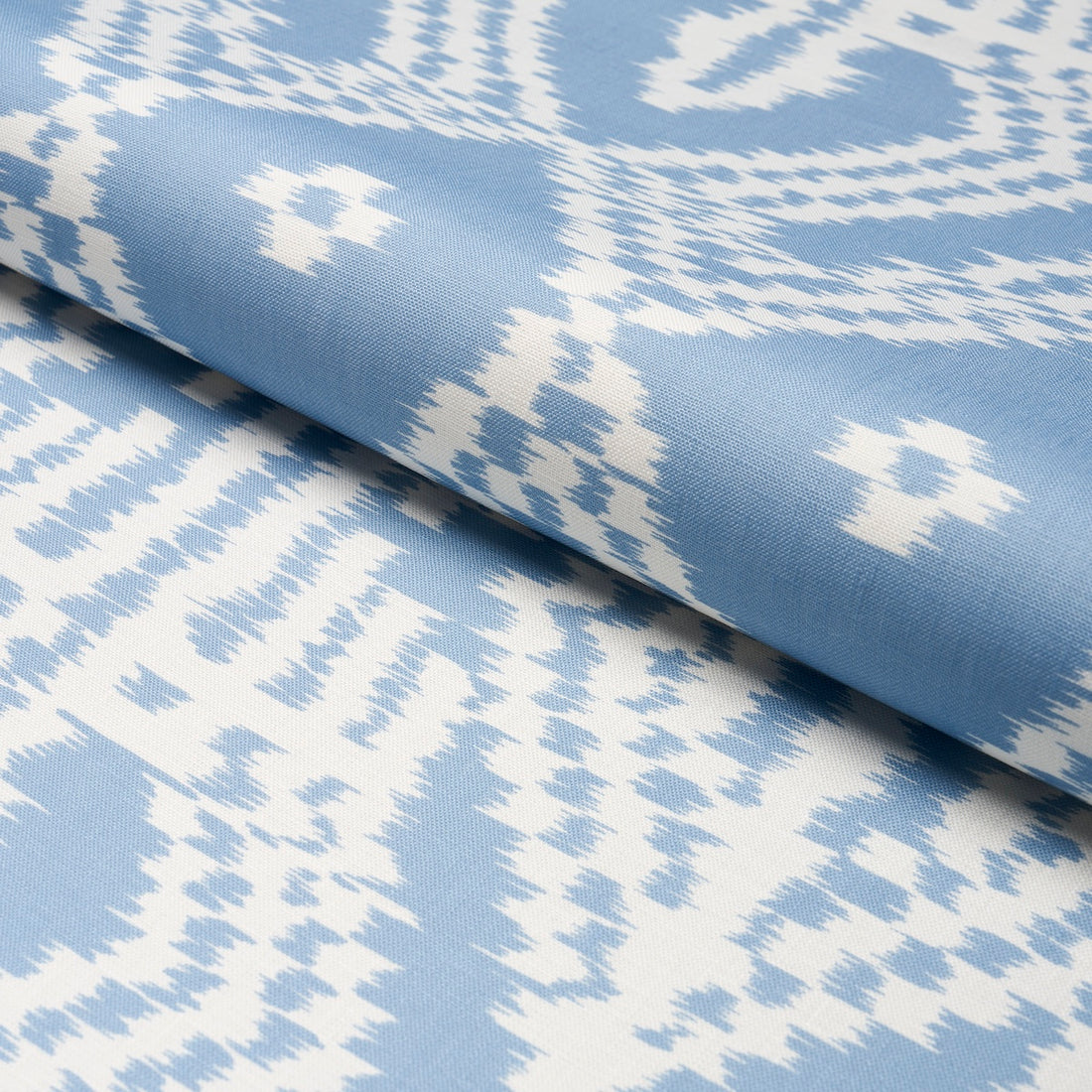 Asaka Ikat fabric in chambray color - pattern number 176096 - by Schumacher in the Ikat Collection collection