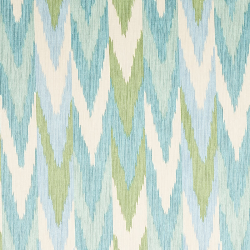 Kashgar Velvet Ikat fabric in mineral and leaf color - pattern number 176103 - by Schumacher in the Cut &amp; Patterned Velvets collection