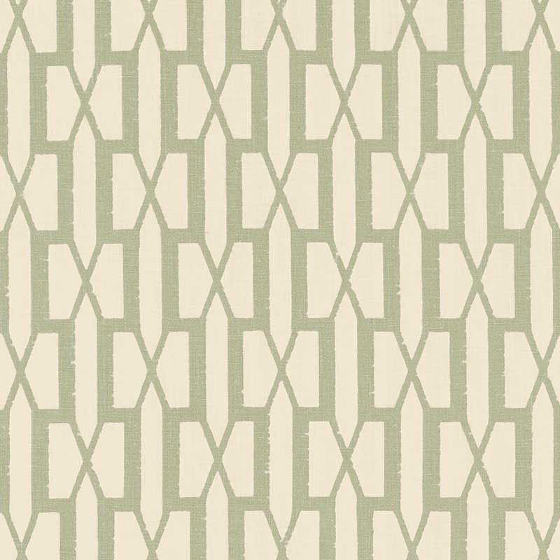 Belvedere fabric in sage color - pattern number 176113 - by Schumacher in the Veere Grenney collection