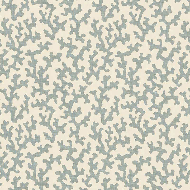 Folly fabric in orpington blue color - pattern number 176124 - by Schumacher in the Veere Grenney collection