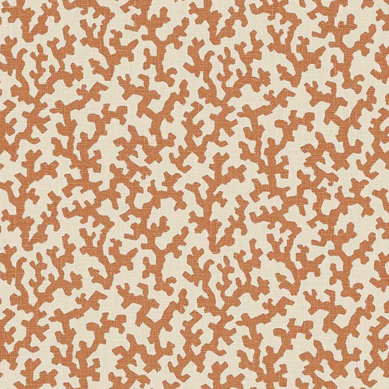 Folly fabric in burnt orange color - pattern number 176126 - by Schumacher in the Veere Grenney collection