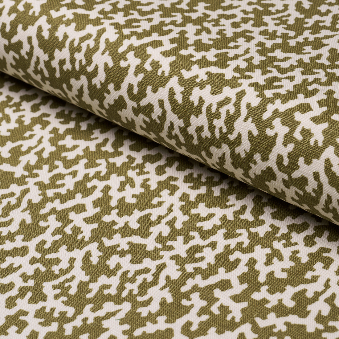 Folly fabric in olive color - pattern number 176129 - by Schumacher in the Veere Grenney collection
