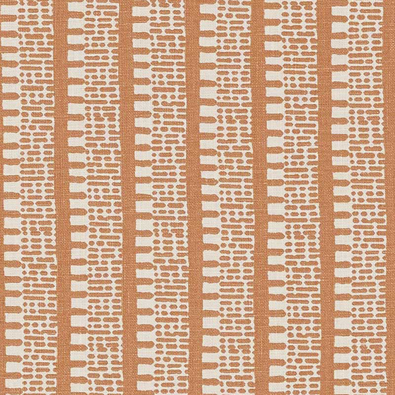 Kiosk fabric in burnt orange color - pattern number 176136 - by Schumacher in the Veere Grenney collection