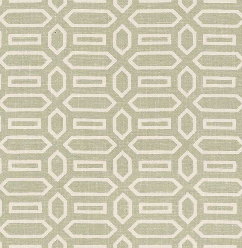 Pavilion fabric in sage color - pattern number 176143 - by Schumacher in the Veere Grenney collection