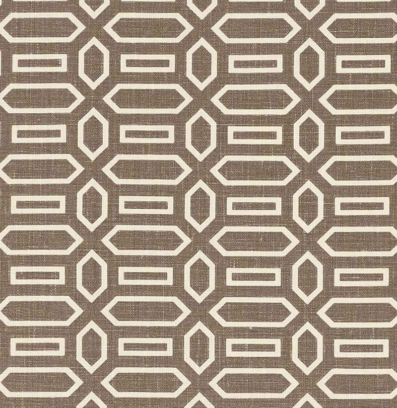 Pavilion fabric in berber brown color - pattern number 176147 - by Schumacher in the Veere Grenney collection