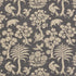 Woodland Silhouette fabric in steel color - pattern number 176175 - by Schumacher in the Schumacher Classics collection