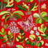 Exotic Butterfly fabric in red color - pattern number 176180 - by Schumacher in the Good Vibrations collection
