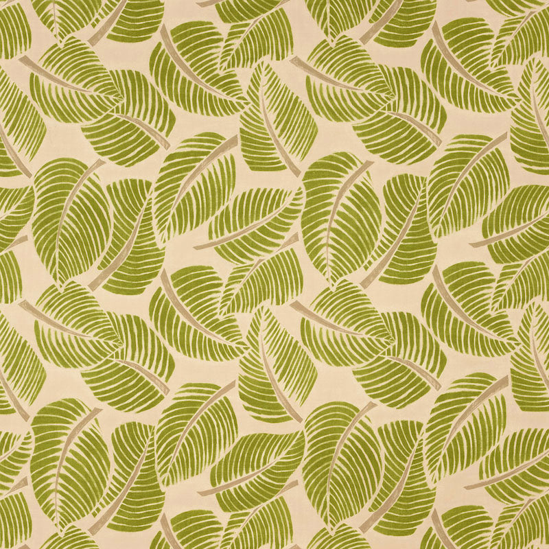 Costa Rica fabric in leaf color - pattern number 176190 - by Schumacher in the Good Vibrations collection
