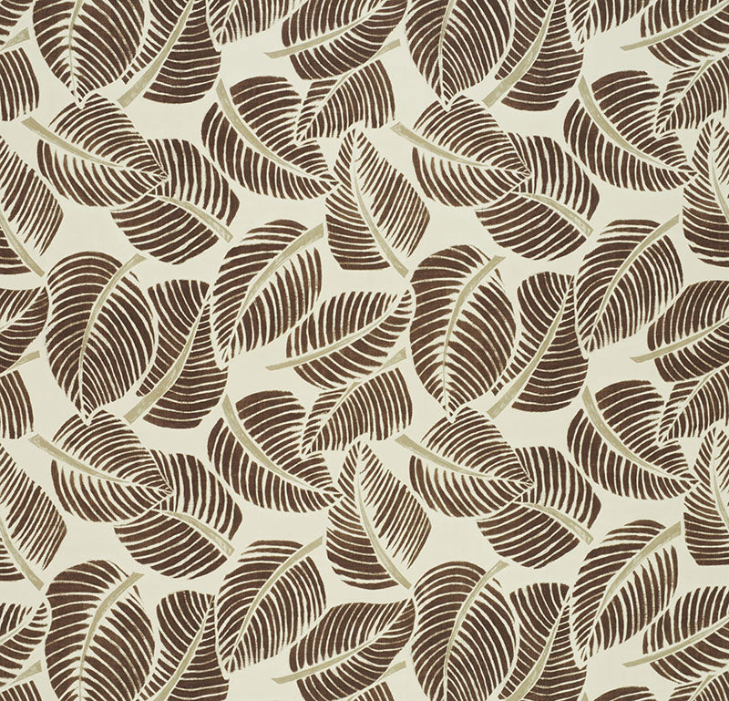 Costa Rica fabric in chocolate color - pattern number 176192 - by Schumacher in the Good Vibrations collection