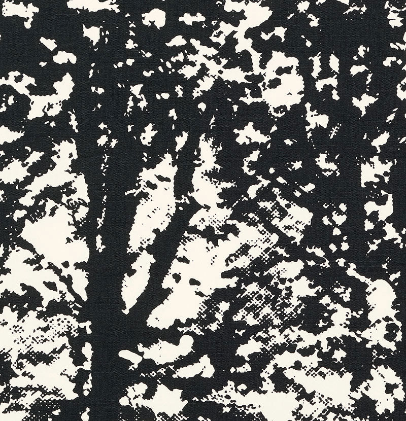 Woodland fabric in black color - pattern number 176213 - by Schumacher in the Good Vibrations collection