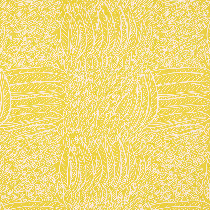Featherfest fabric in citron color - pattern number 176231 - by Schumacher in the Good Vibrations collection