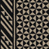 Nuba fabric in black on natural color - pattern number 176300 - by Schumacher in the Tribal Chic collection