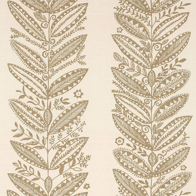 Eland fabric in taupe color - pattern number 176311 - by Schumacher in the Tribal Chic collection