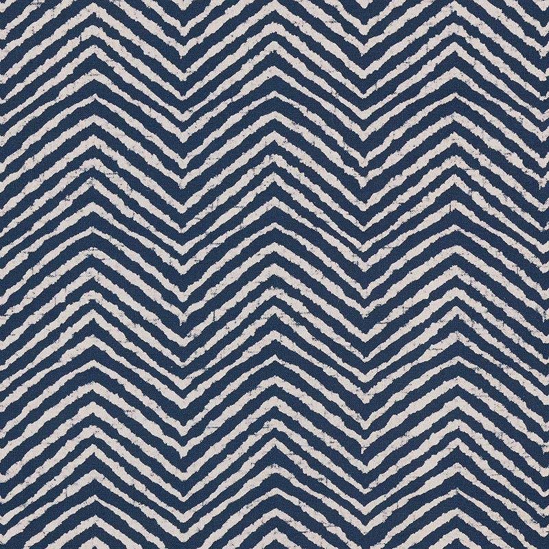 Moka fabric in indigo color - pattern number 176331 - by Schumacher in the Tribal Chic collection