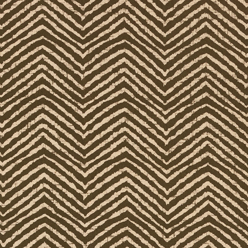 Moka fabric in brown color - pattern number 176332 - by Schumacher in the Tribal Chic collection