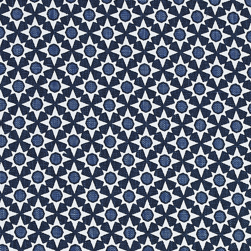 Serendipity fabric in blues color - pattern number 176422 - by Schumacher in the Clique collection