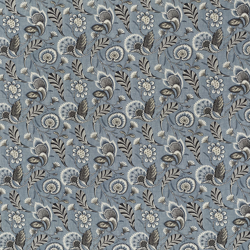 Ursula fabric in delft color - pattern number 176443 - by Schumacher in the Clique collection