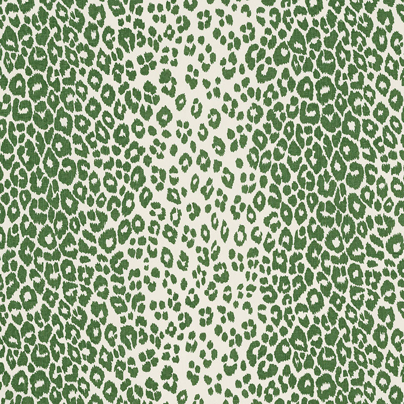 Iconic Leopard fabric in green color - pattern number 176452 - by Schumacher in the Schumacher Classics collection