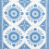 Montecito Medallion fabric in indigo color - pattern number 176481 - by Schumacher in the Mark D. Sikes collection