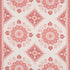 Montecito Medallion fabric in faded red color - pattern number 176483 - by Schumacher in the Mark D. Sikes collection