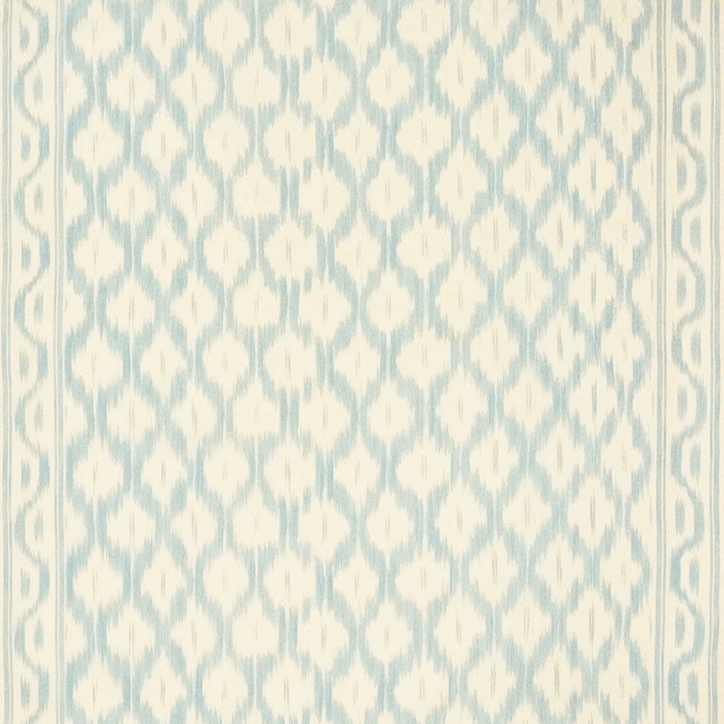Santa Monica Ikat fabric in china blue color - pattern number 176501 - by Schumacher in the Mark D. Sikes collection
