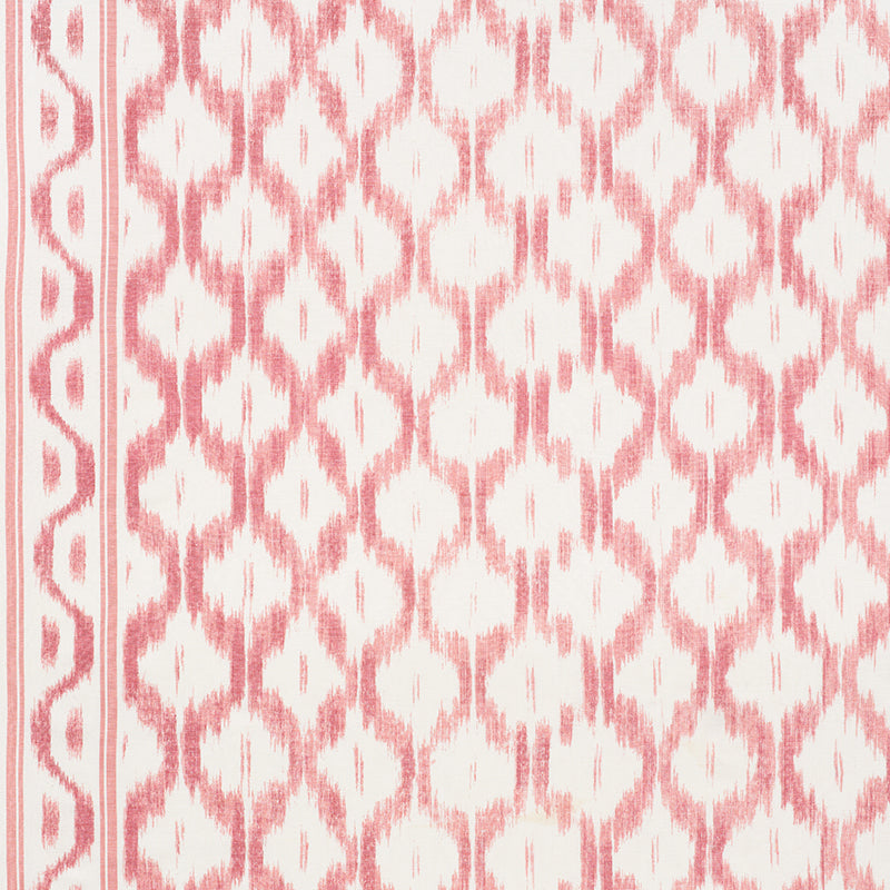 Santa Monica Ikat fabric in faded red color - pattern number 176503 - by Schumacher in the Mark D. Sikes collection