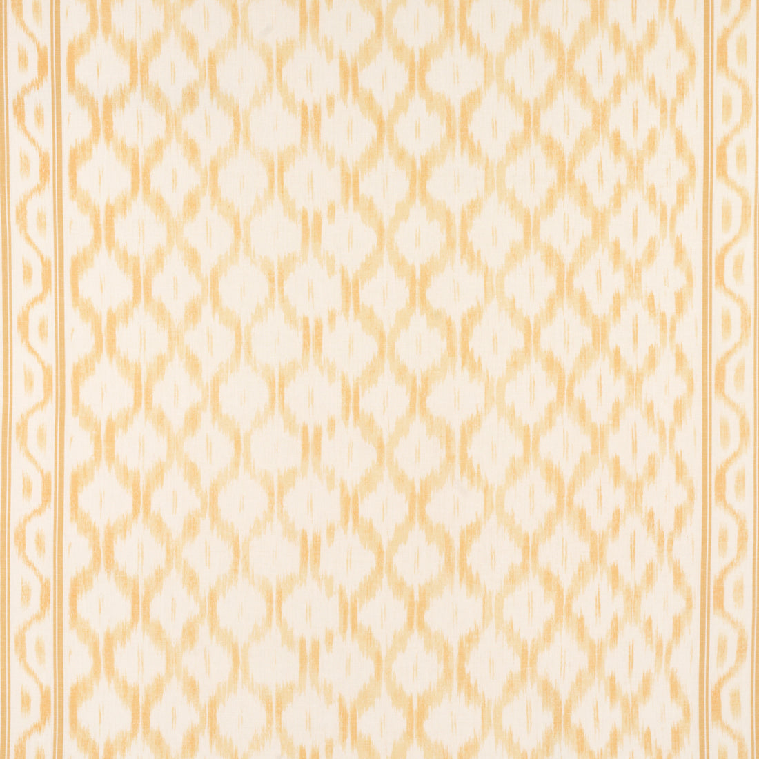 Santa Monica Ikat fabric in yellow color - pattern number 176505 - by Schumacher in the Mark D. Sikes collection