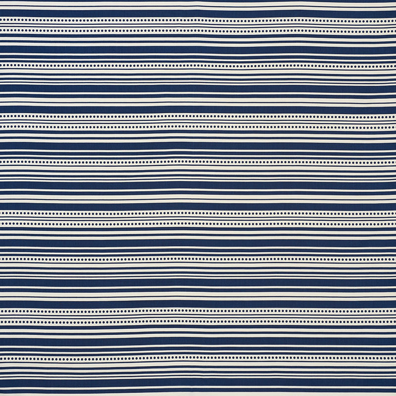 Stripedot II Indoor Outdoor fabric in navy color - pattern number 176592 - by Schumacher in the Studio Bon collection