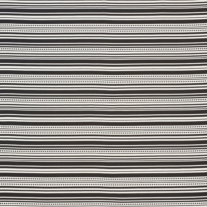 Stripedot II Indoor Outdoor fabric in black color - pattern number 176593 - by Schumacher in the Studio Bon collection