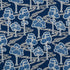 Tree River fabric in blue color - pattern number 176741 - by Schumacher in the Schumacher Classics collection