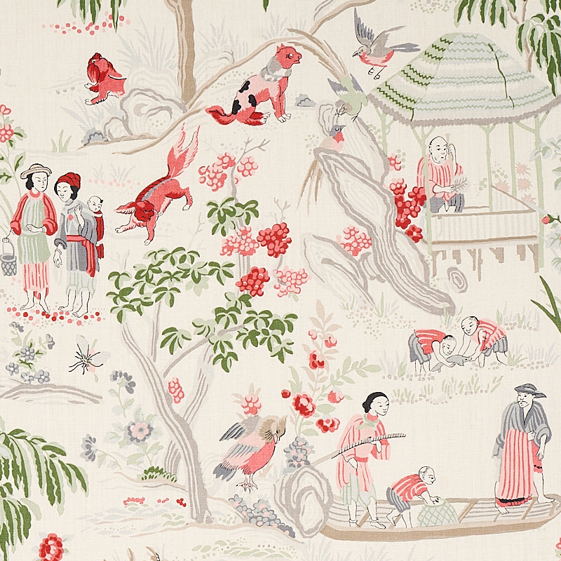 Yangtze River fabric in ivory color - pattern number 176774 - by Schumacher in the Schumacher Classics collection