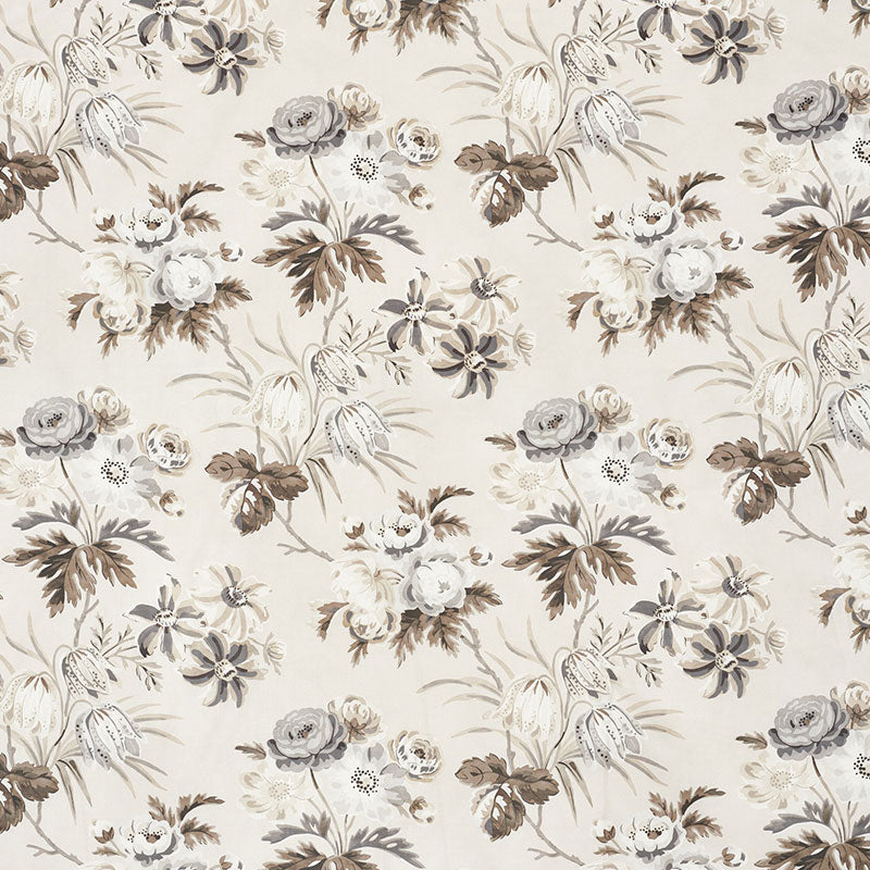 Cecil Chintz fabric in grisaille color - pattern number 176810 - by Schumacher in the Classic Prints collection