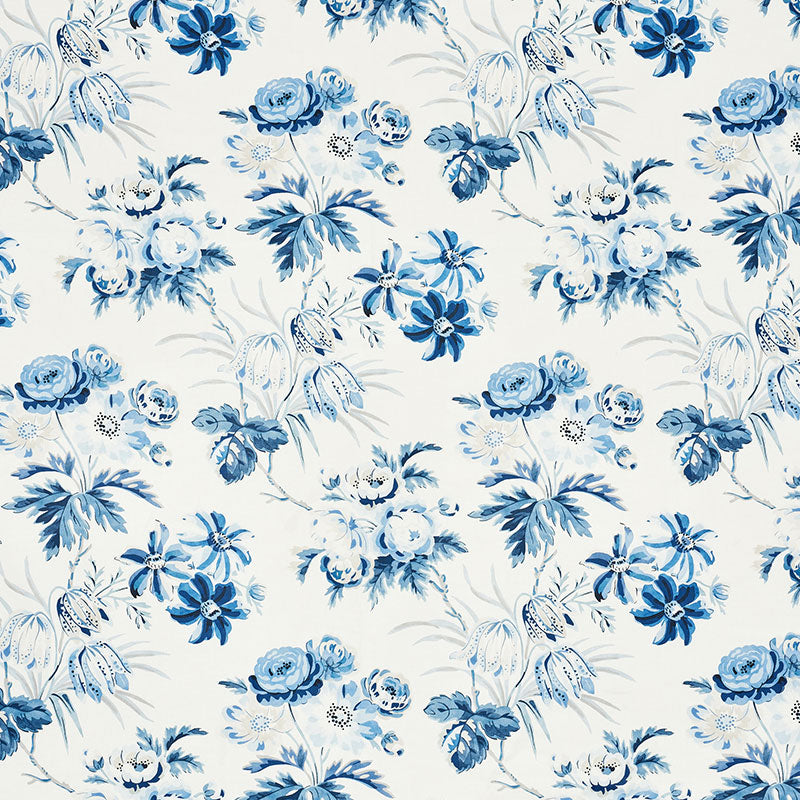 Cecil Chintz fabric in delft color - pattern number 176812 - by Schumacher in the Classic Prints collection