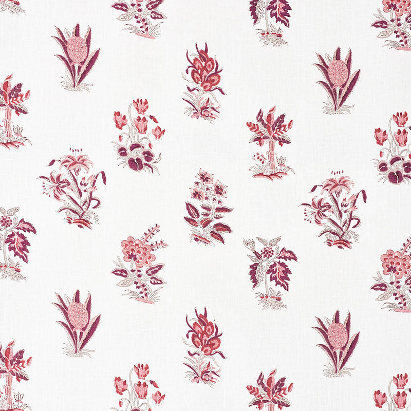 Bunny fabric in aubergine color - pattern number 176830 - by Schumacher in the Wallflowers collection