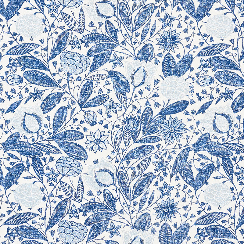 Gloria fabric in delft color - pattern number 176842 - by Schumacher in the Wallflowers collection