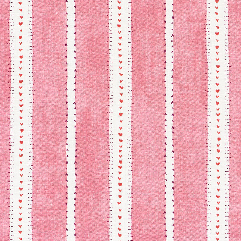 Amour fabric in raspberry color - pattern number 176941 - by Schumacher in the French Revolution collection