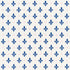 Fleur De Lis fabric in bleu and rouge color - pattern number 176961 - by Schumacher in the French Revolution collection